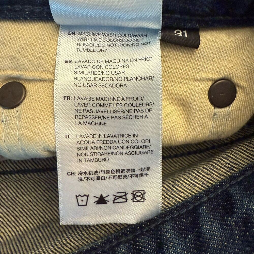 John Elliott Medium Wash Straight Jeans Button Fly Japan Size 31 Pockets - Picture 10 of 15